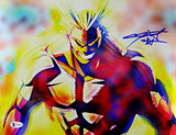 Christopher Sabat Autographed 11x14 All Might Photo - Beckett Auth *Blue