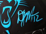 DJ Moore Autographed Panthers F/S Eclipse Authentic Helmet- Beckett W Auth *Blue