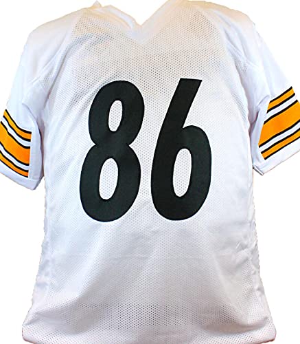 Hines Ward Autographed White Pro Style Jersey- Beckett W Hologram *Silver *8