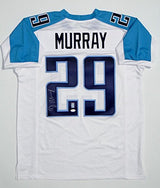 DeMarco Murray Autographed White Pro Style Jersey- JSA W Authenticated