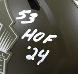 Randy Gradishar Signed Broncos Salute to Service Speed Mini Helmet w/HOF-BAWHolo