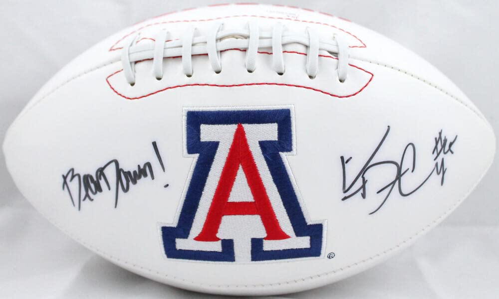 Ka'Deem Carey Bear Down Autographed Arizona Wildcats Logo Football- JSA W Auth