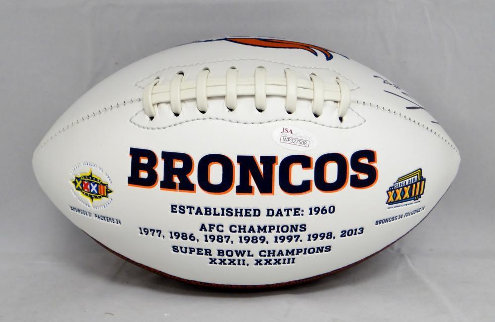 Shane Ray Autographed Denver Broncos Logo Football- JSA Witnessed Authenticated