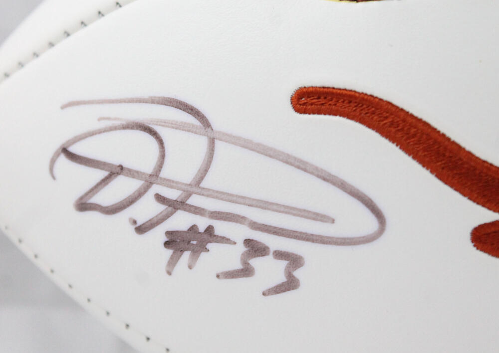 D'Onta Foreman Autographed Texas Longhorns Logo Football- JSA Witnessed Auth