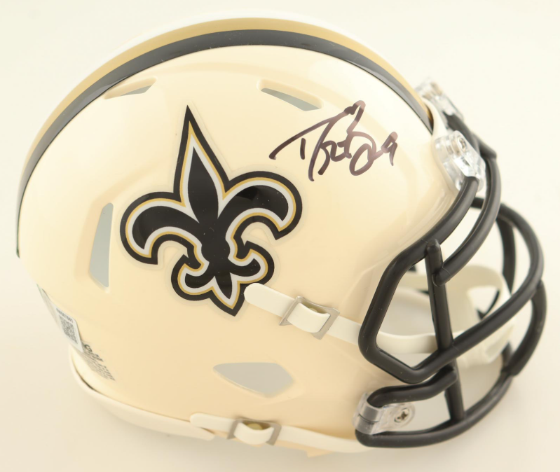Drew Brees Signed Saints Retro Series Mini Helmet - Beckett