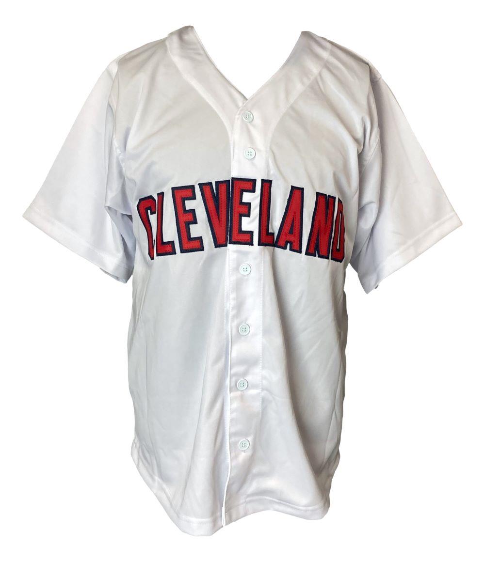 Bob Feller Cleveland Signed White Baseball Jersey 3 No Hitter BAS