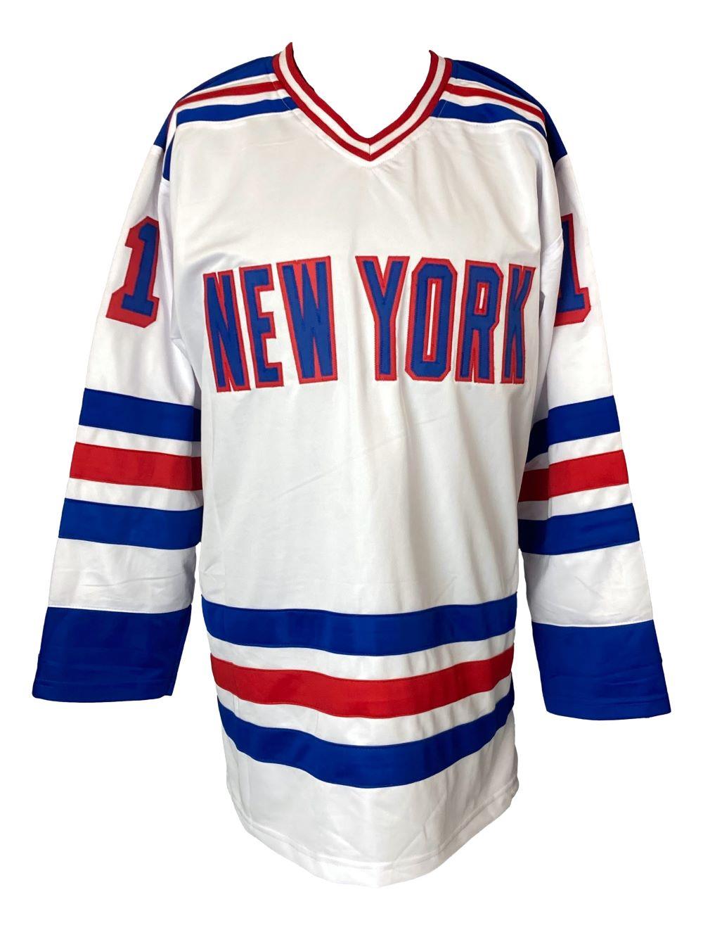 Mark Messier New York Signed White Hockey Jersey BAS