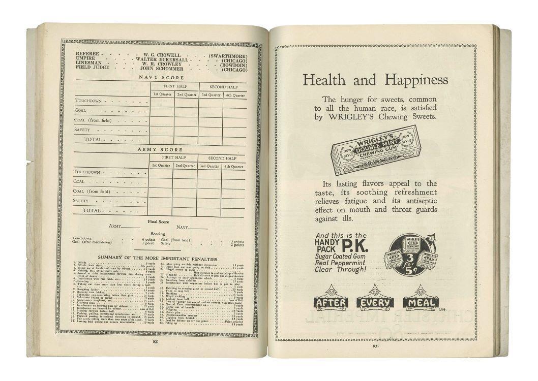 Army vs Navy November 27 1926 Official Game Program