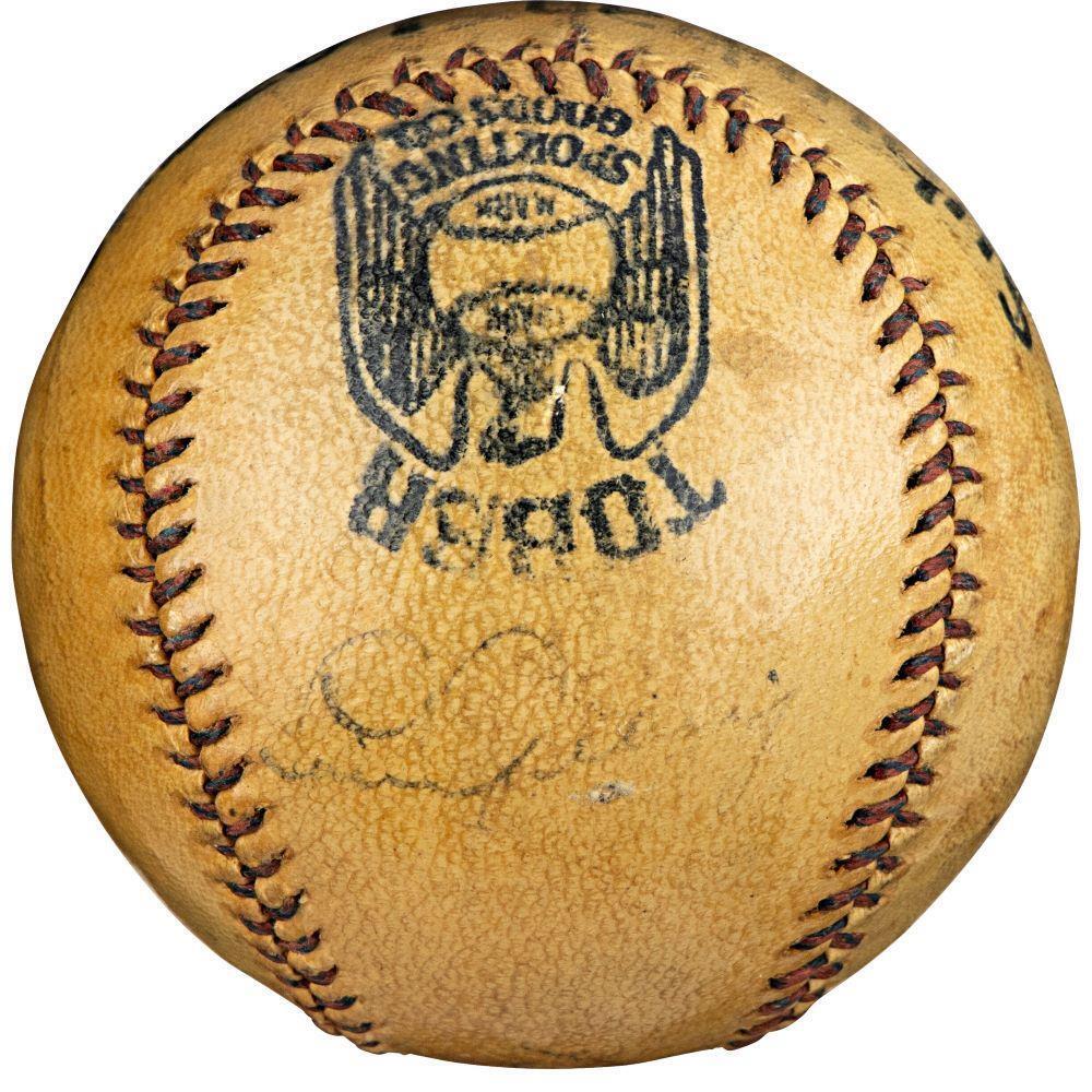 Babe Ruth Lou Gehrig Yankees Signed Suburban League Baseball PSA+BAS LOA