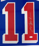 Mark Messier New York Signed Framed Blue Hockey Jersey JSA