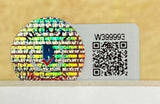 A Beckett authentication sticker with a blue checkmark/shield is beside a QR code and serial W399993 on a white background for the Sports Integrity Cole Hamels Signed Framed 16x20 Phillies Photo 08 WS MVP Inscribed BAS ITP.