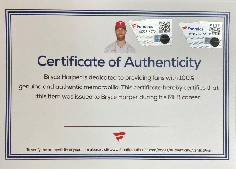 Bryce Harper Signed Pair of Game Issued Phillies Under Armor Cleats 2 Fanatics