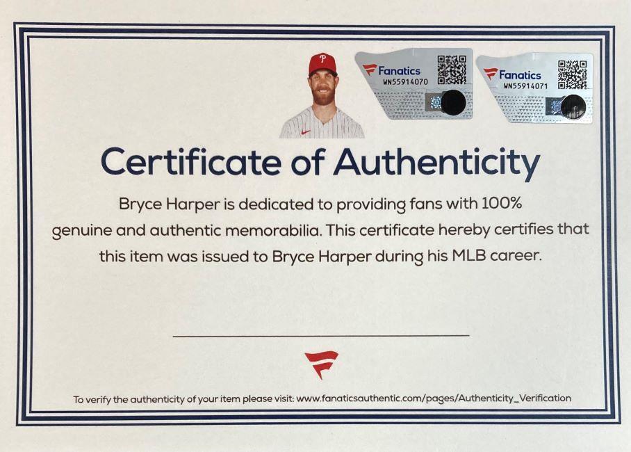 Bryce Harper Signed Pair of Game Issued Phillies UA Pair of Cleats 3 Fanatics