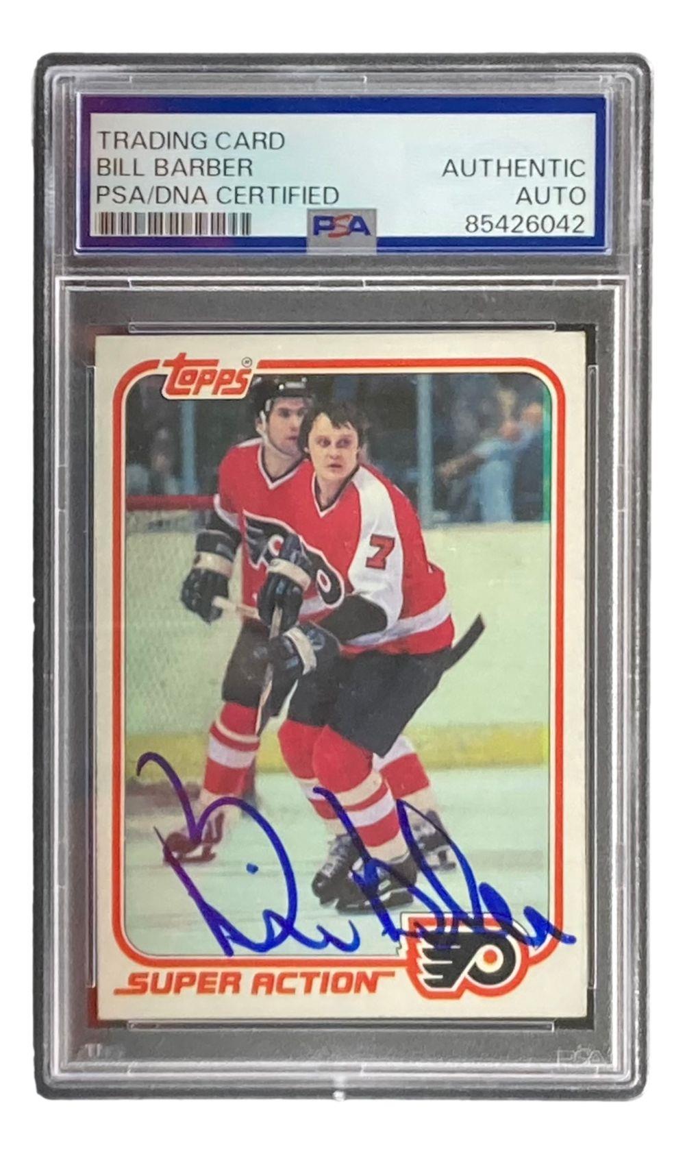 Bill Barber Signed 1981 Topps #123 Philadelphia Flyers Card PSA