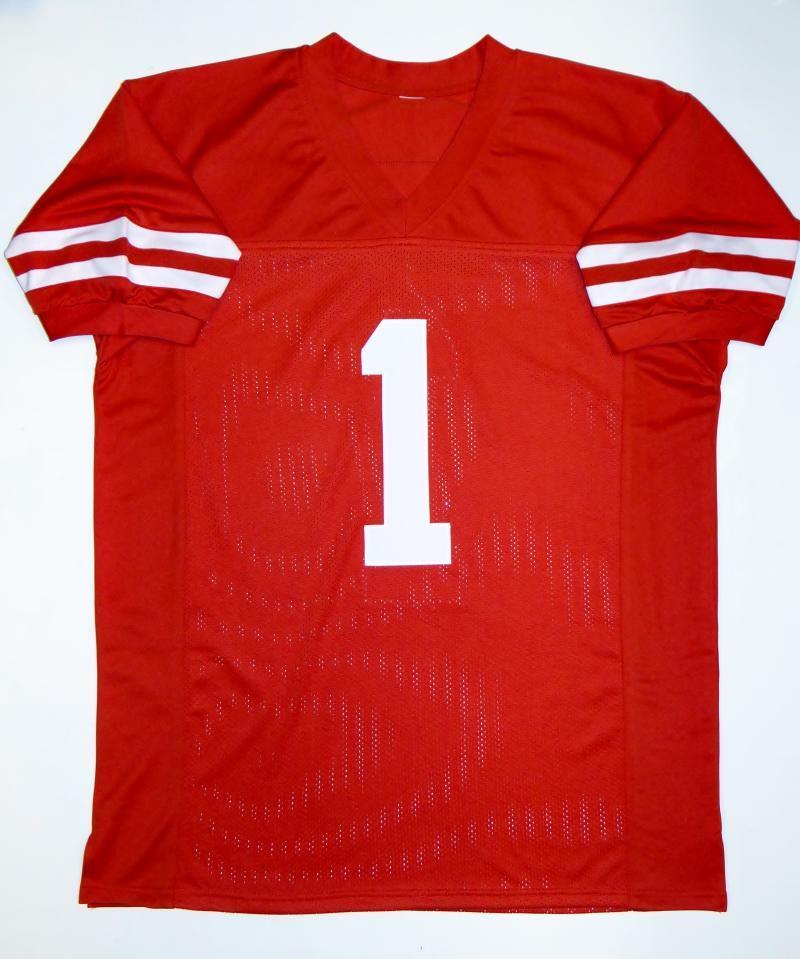 Greg Ward Autographed College Style Red Jersey- JSA Witnessed Authenticated