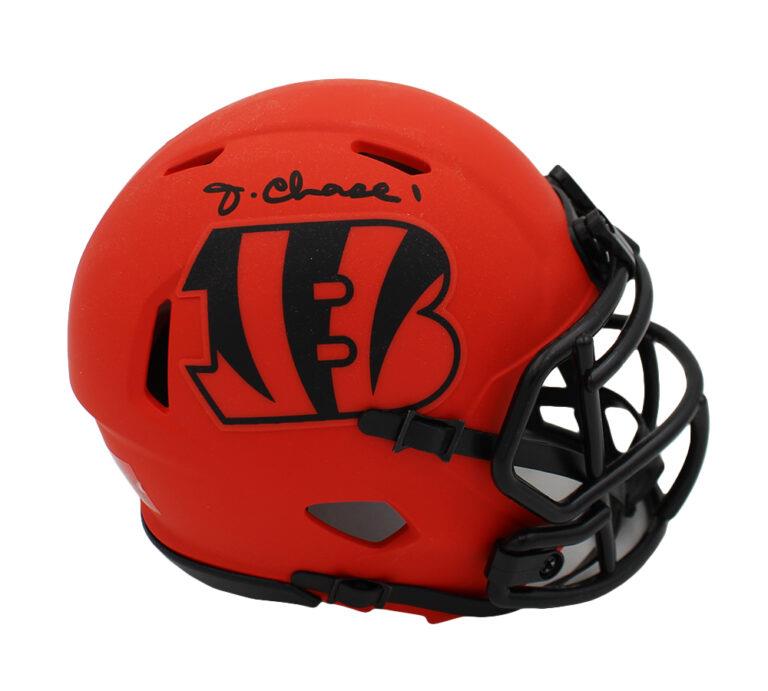 Ja'Marr Chase Autographed Bengals Rave Mini Helmet - BAS