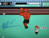 Mike Tyson Autographed 16x20 Nintendo Punch Out Photo- JSA Witnessed Auth *Blue
