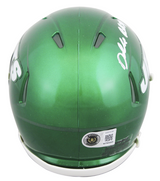 Darrelle Revis Signed Jets Throwback 2019-23 Mini Football Helmet - Beckett