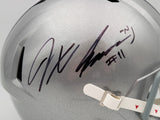 Jaxon Smith-Njigba Autographed Ohio State Buckeyes Silver Full Size Replica Speed Helmet Beckett BAS QR Stock #203465