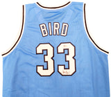 Indiana State Sycamores Larry Bird Autographed Baby Blue Jersey Beckett BAS Stock #203449