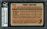 Tony Gwynn Autographed 1983 Topps Rookie Card #482 San Diego Padres Beckett BAS #14131992