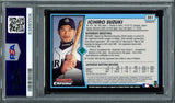 Ichiro Suzuki Autographed 2001 Bowman Chrome Refractor Rookie Card #351 Seattle Mariners PSA 9 Auto Grade Gem Mint 10 "01 ROY/MVP" PSA/DNA #63680006
