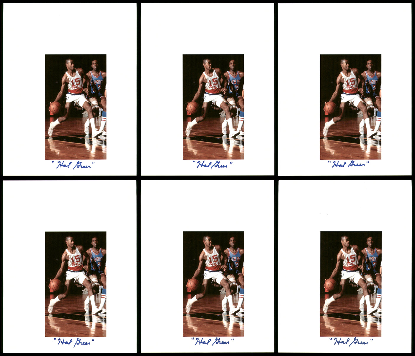 Hal Greer Autographed 8.5x11 Photo 12 Count Lot Philadelphia 76ers SKU #194007