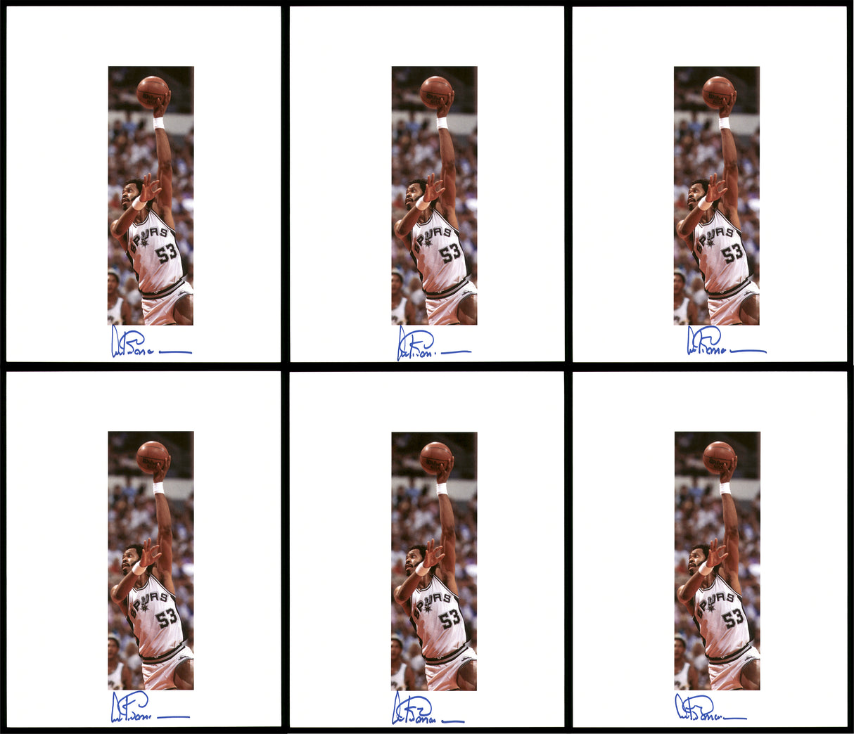Artis Gilmore Autographed 8.5x11 Photo 12 Count Lot San Antonio Spurs SKU #194008