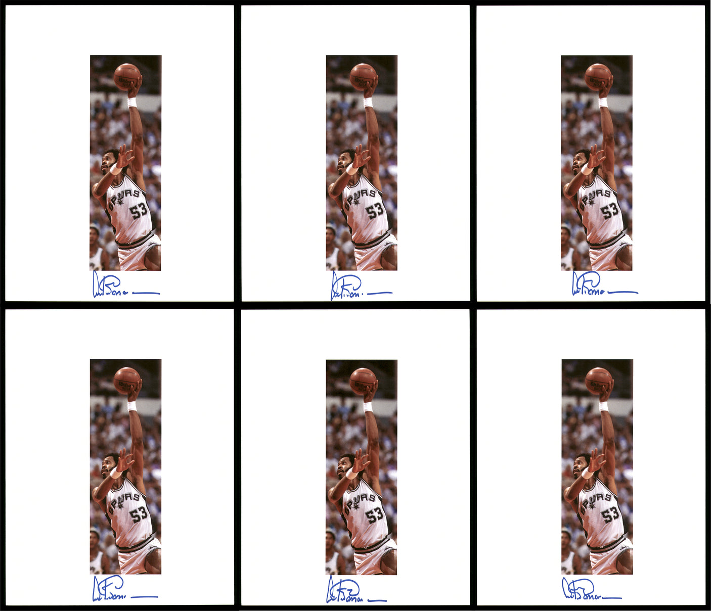 Artis Gilmore Autographed 8.5x11 Photo 12 Count Lot San Antonio Spurs SKU #194008