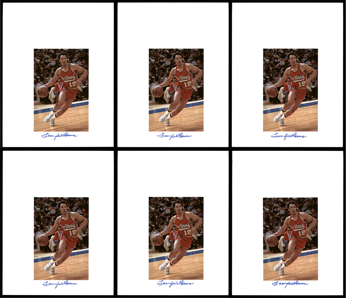 Lenny Wilkens Autographed 8.5x11 Photo 12 Count Lot Portland Blazers SKU #194011