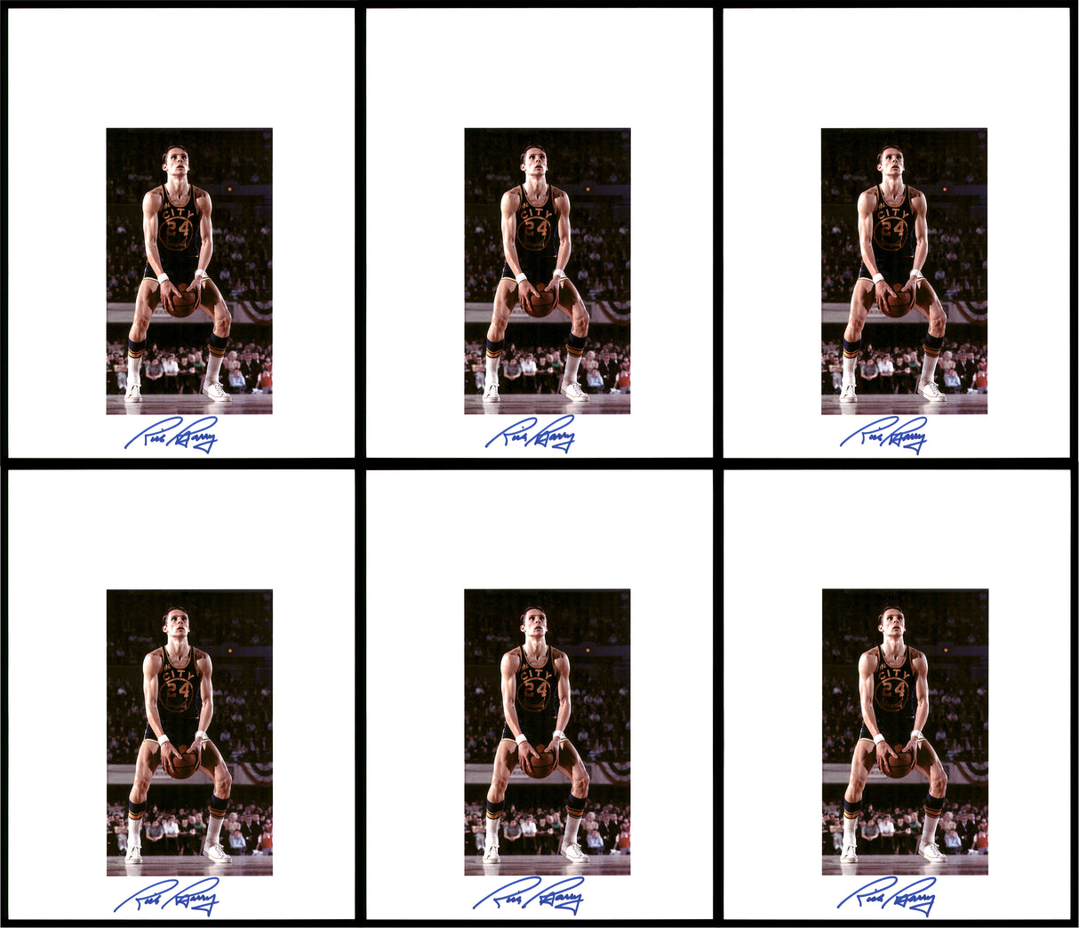 Rick Barry Autographed 8.5x11 Photo 12 Count Lot Golden State Warriors SKU #194017