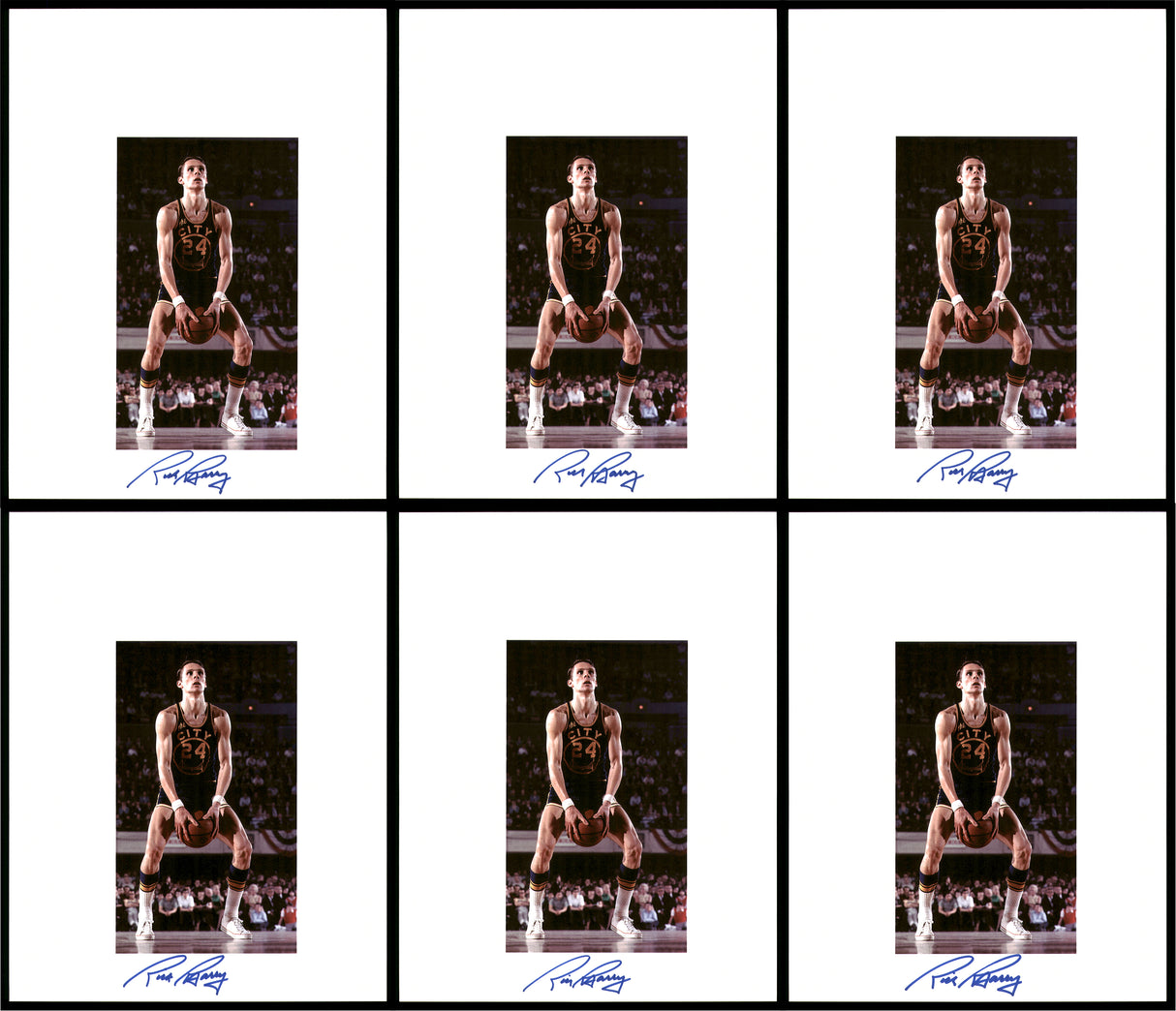 Rick Barry Autographed 8.5x11 Photo 12 Count Lot Golden State Warriors SKU #194017