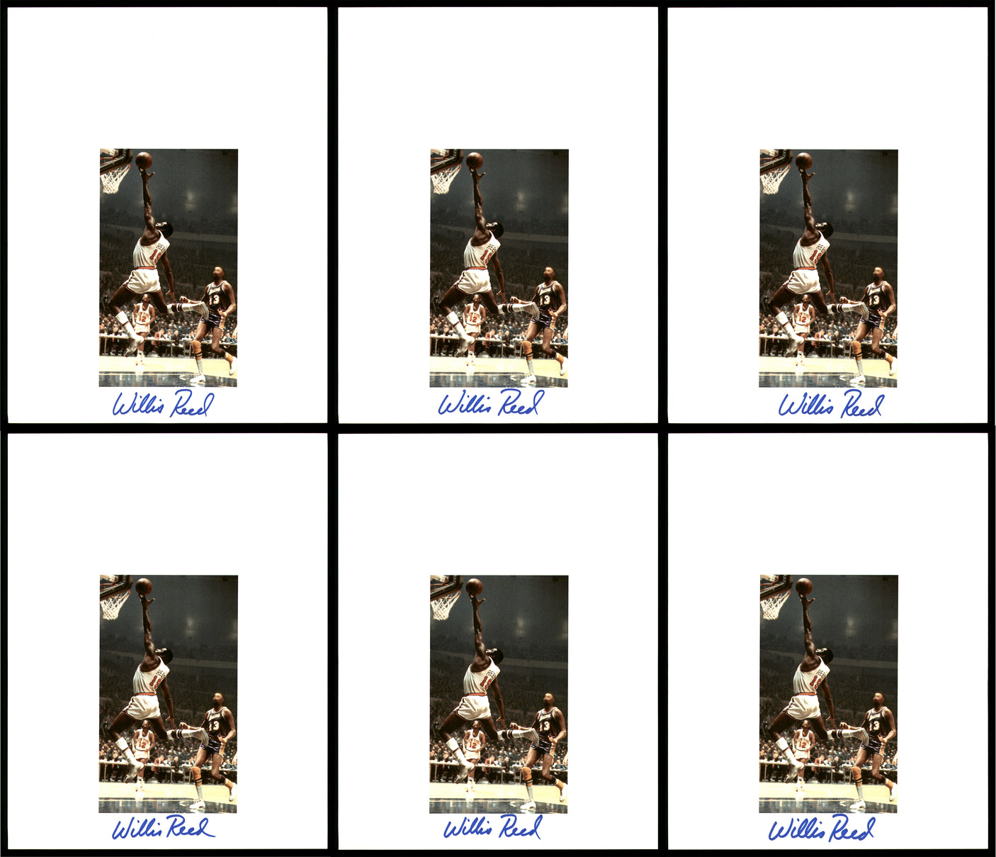 Willis Reed Autographed 8.5x11 Photo 12 Count Lot New York Knicks SKU #194018
