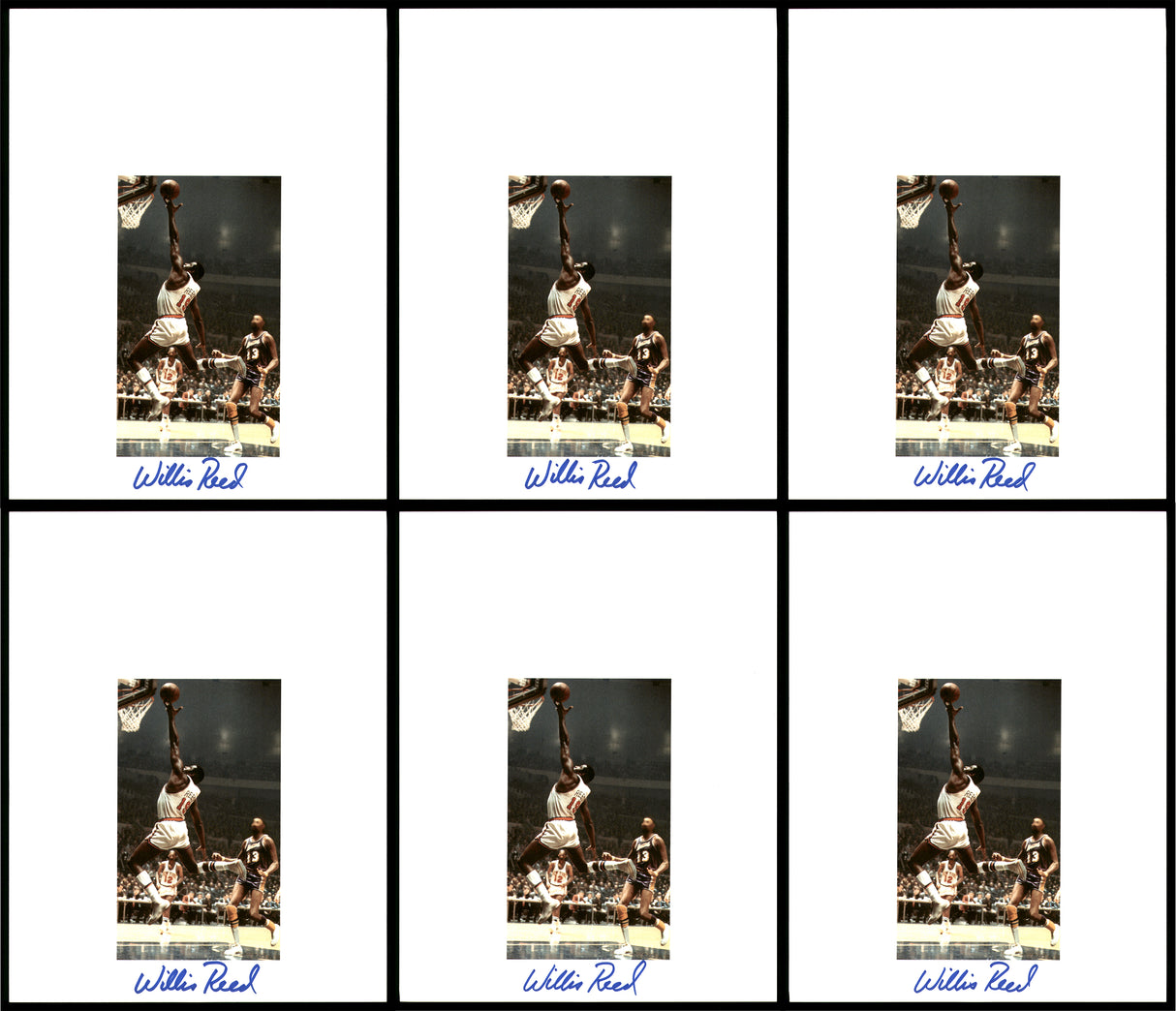 Willis Reed Autographed 8.5x11 Photo 12 Count Lot New York Knicks SKU #194018