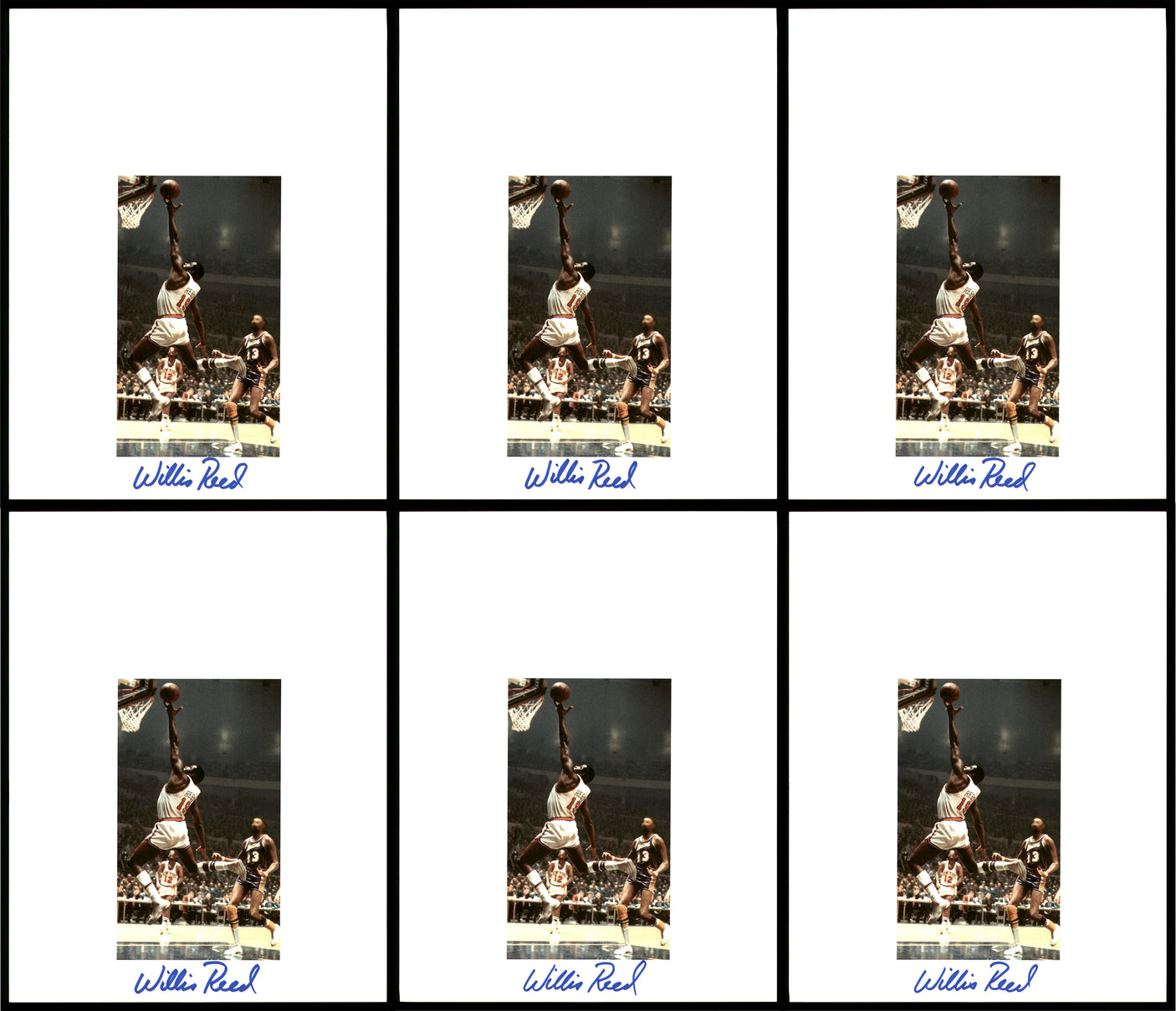 Willis Reed Autographed 8.5x11 Photo 12 Count Lot New York Knicks SKU #194018