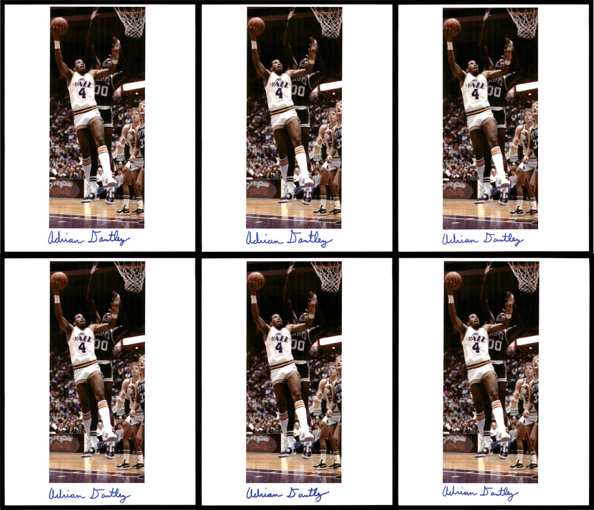 Adrian Dantley Autographed 8.5x11 Photo 12 Count Lot Utah Jazz SKU #194019