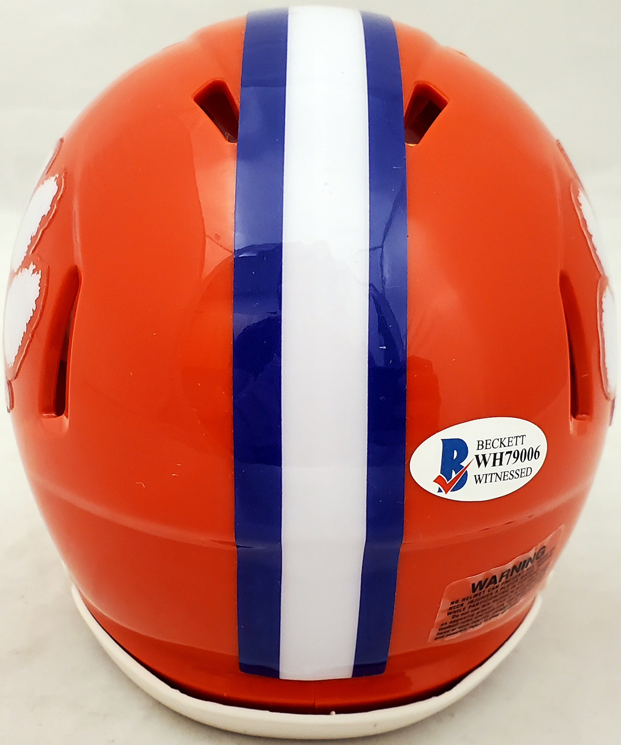 Travis Etienne Autographed Clemson Tigers Speed Mini Helmet (Smudged) Beckett BAS #WH79006