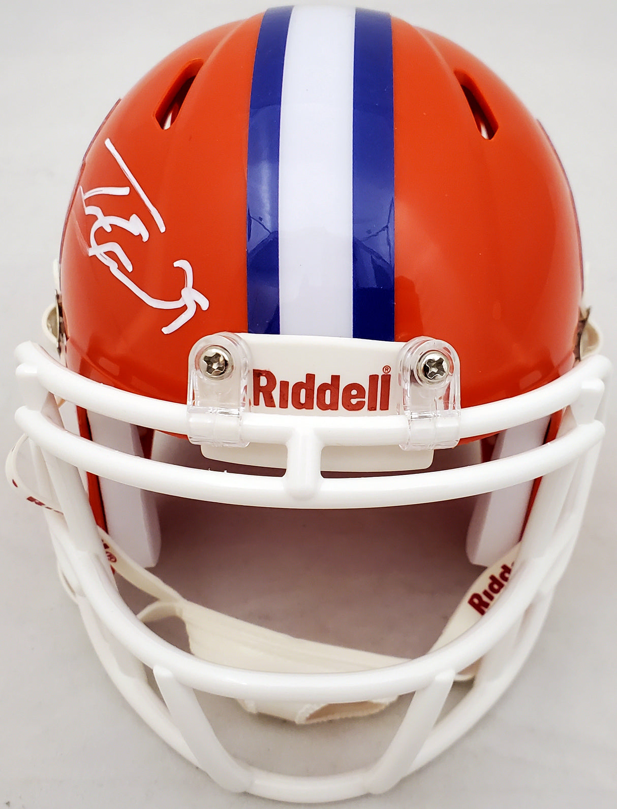 Travis Etienne Autographed Clemson Tigers Speed Mini Helmet (Smudged) Beckett BAS #WH79006