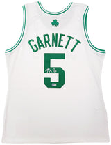 Boston Celtics Kevin Garnett Autographed White Authentic Mitchell & Ness Hardwood Classics 2007-2008 Jersey Size L Beckett BAS QR Stock #203551