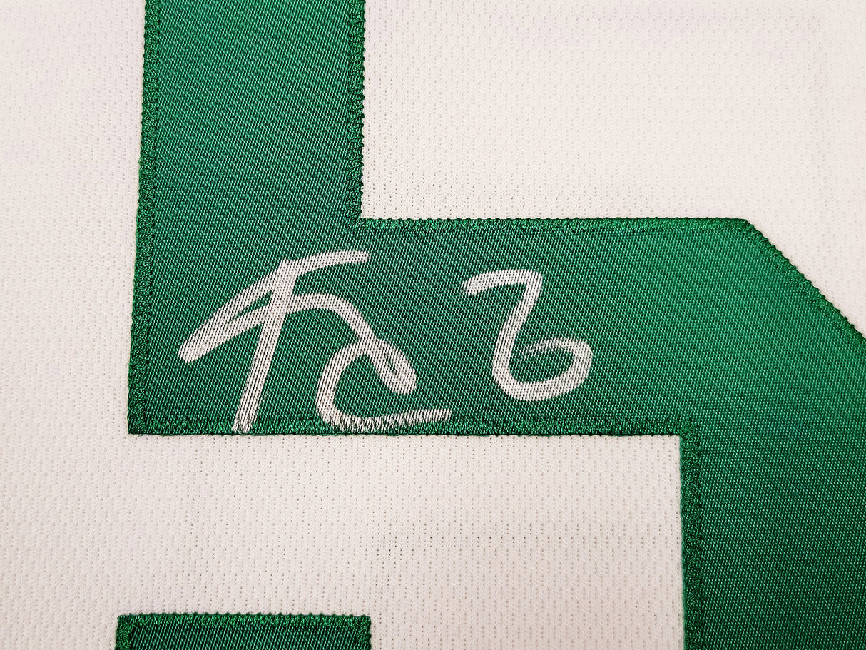Boston Celtics Kevin Garnett Autographed White Authentic Mitchell & Ness Hardwood Classics 2007-2008 Jersey Size L Beckett BAS QR Stock #203551