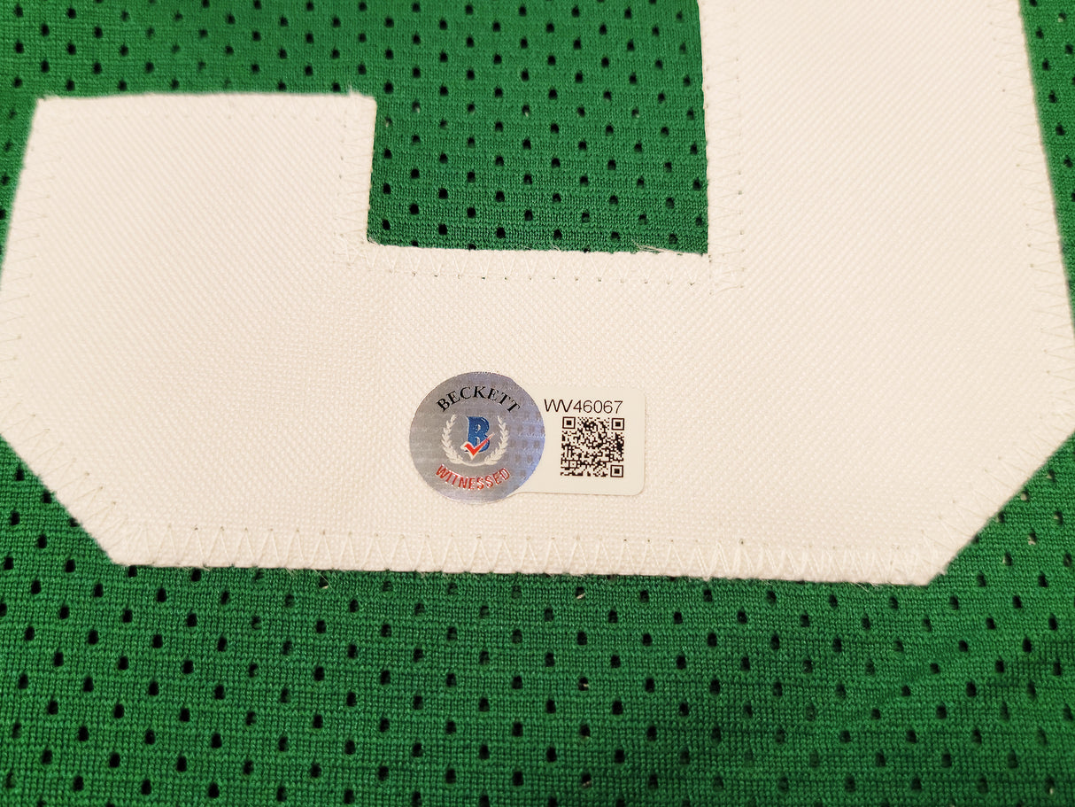 Boston Celtics Kevin Garnett Autographed Green Jersey Beckett BAS QR Stock #203548