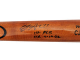 CJ Abrams Autographed Brown Rawlings Game Model Bat San Diego Padres "1st MLB HR 4-14-22" Beckett BAS QR Stock #203555