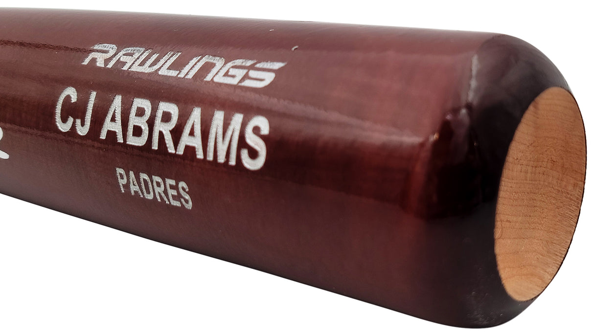 CJ Abrams Autographed Brown Rawlings Game Model Bat San Diego Padres "1st MLB HR 4-14-22" Beckett BAS QR Stock #203558