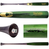 Jarred Kelenic Autographed Green Chandler Game Model Bat Atlanta Braves Beckett BAS QR Stock #203536