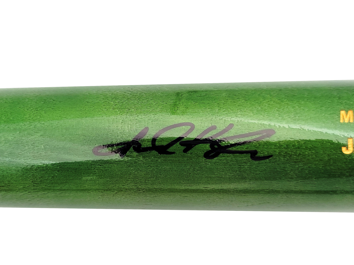 Jarred Kelenic Autographed Green Chandler Game Model Bat Atlanta Braves Beckett BAS QR Stock #203536