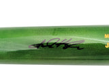 Jarred Kelenic Autographed Green Chandler Game Model Bat Atlanta Braves Beckett BAS QR Stock #203536