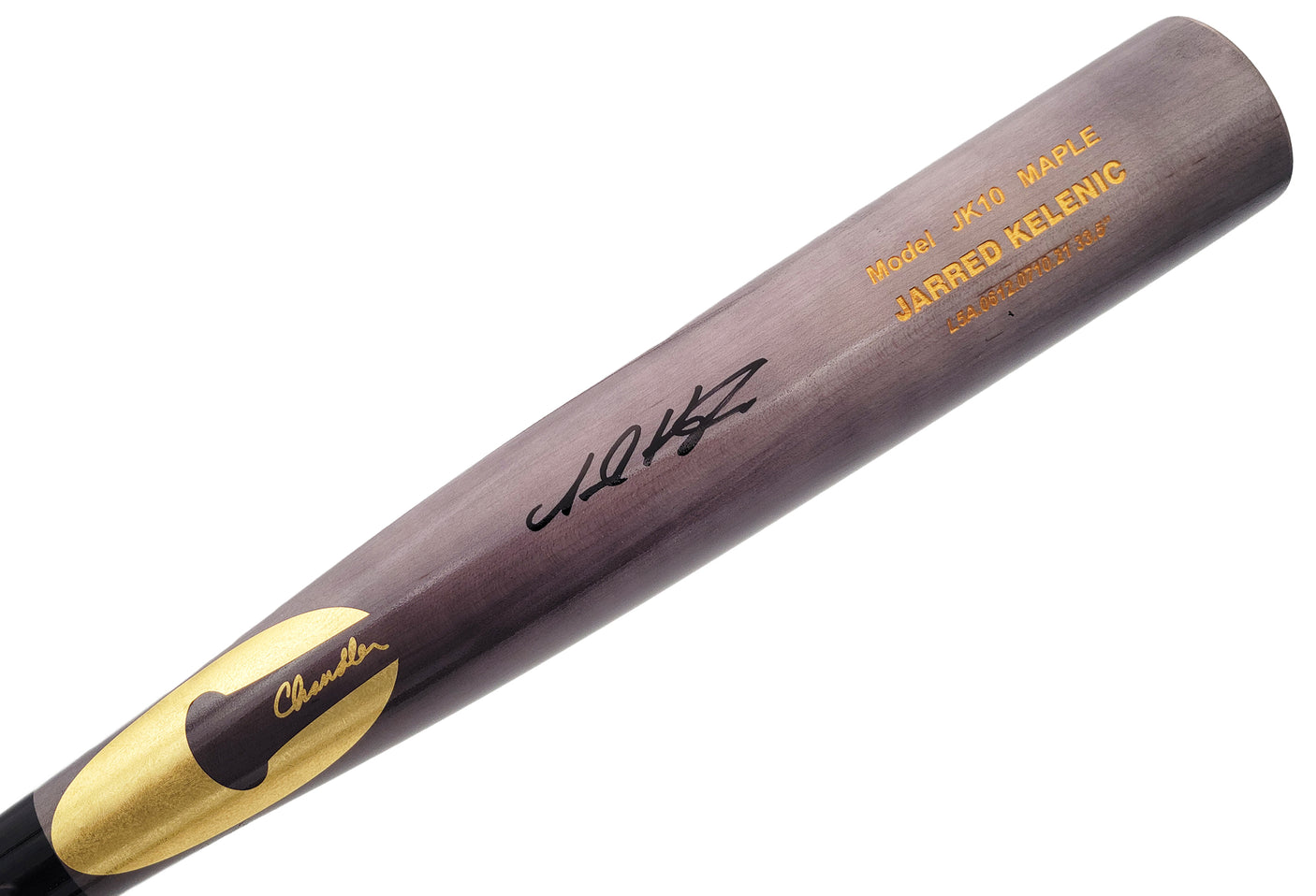 Jarred Kelenic Autographed Gray Chandler Game Model Bat Atlanta Braves Beckett BAS QR Stock #203535
