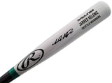 Jarred Kelenic Autographed Gray Rawlings Game Model Bat Seattle Mariners Beckett BAS QR Stock #203538