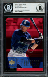 Ichiro Suzuki Autographed 2001 Upper Deck Evolution Rookie Card #91 Seattle Mariners Beckett BAS #12783656