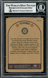 Ichiro Suzuki Autographed 2002 Fleer Tradition Update Card #U312 Seattle Mariners Beckett BAS Stock #194183